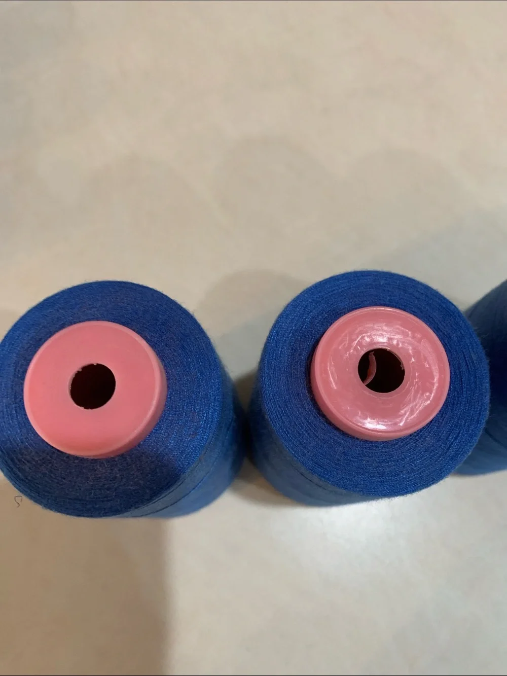 Bundle of 4 Blue Serger Thread Cones